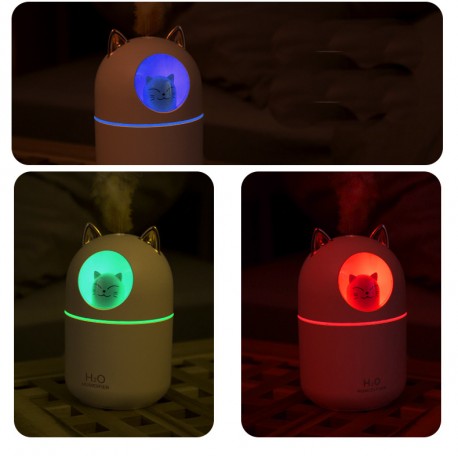 Мини увлажнитель воздуха и ночник HUMIDIFIER - Кот  оптом-5