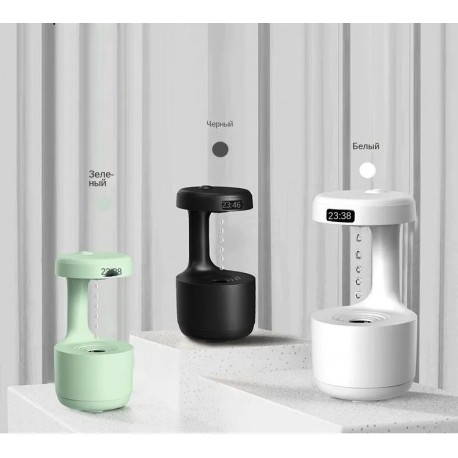 Настольный Ультразвуковой Увлажнитель Воздуха с часами 800 мл  оптом-3