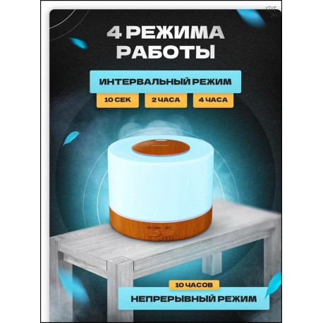 Увлажнитель воздуха 2 в 1  с подсветкой RGB 500 мл  оптом-8