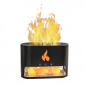 Увлажнитель воздуха аромадиффузор AROMA DIFFUSER с подсветкой, солью и эффектом пламени 13 х 19 см 