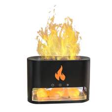 Увлажнитель воздуха аромадиффузор AROMA DIFFUSER с подсветкой, солью и эффектом пламени 13 х 19 см