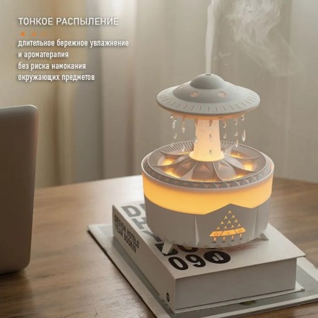 Увлажнитель воздуха и Аромадиффузор в форме Гриба с подсветкой и пультом управления  оптом-10