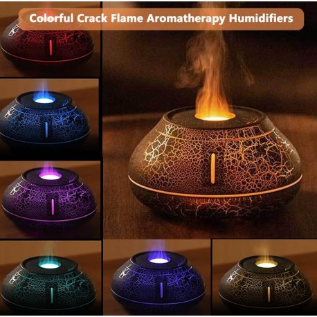 Увлажнитель воздуха Lava Flame для дома с эффектом пламени 130 мл  оптом-1