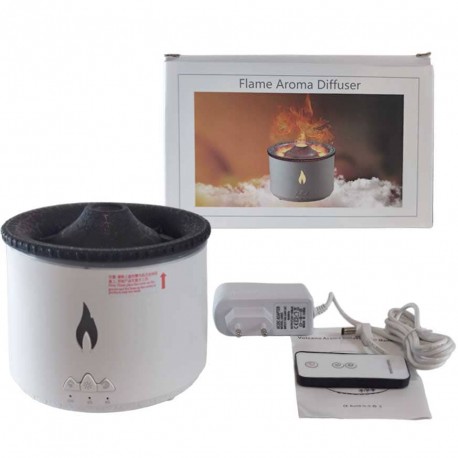 Увлажнитель воздуха с эффектом имитации пламени и вулкана, LED подсветка 350 мл  оптом-2