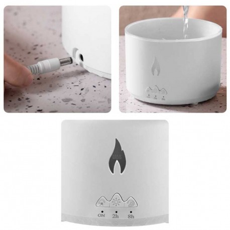 Увлажнитель воздуха с эффектом имитации пламени и вулкана, LED подсветка 350 мл  оптом-1