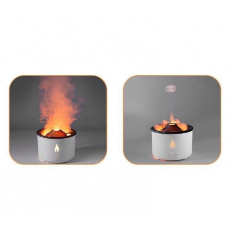 Увлажнитель воздуха с эффектом имитации пламени и вулкана, LED подсветка 350 мл  оптом-6
