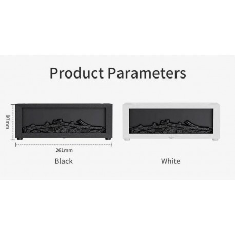 Увлажнитель воздуха 3D аромадиффузор с эффектом пламени камина, с пультом ДУ-4