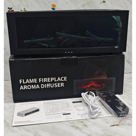 Увлажнитель воздуха 3D аромадиффузор с эффектом пламени камина, с пультом ДУ-5