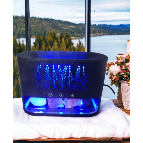 Увлажнитель воздуха аромадиффузор Лаванда с подсветкой и с гималайской солью-3
