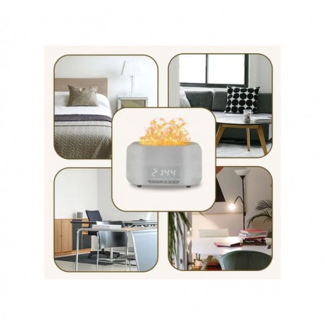 Увлажнитель воздуха Живое Пламя многофункциональный ультразвуковой 400 мл с часами  оптом-9