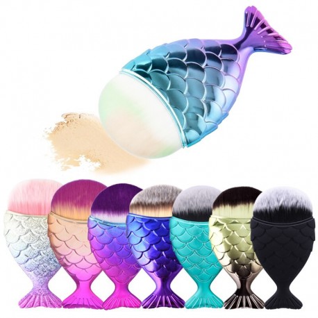 Широкая кисть для макияжа Рыбка  оптом-4