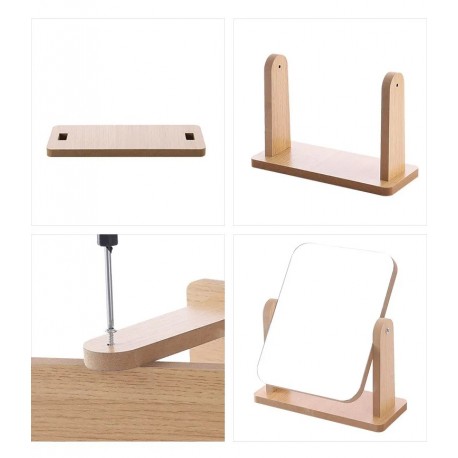 Косметическое настольное зеркало вращающееся на 360 градусов 17 х 22 см  оптом-2