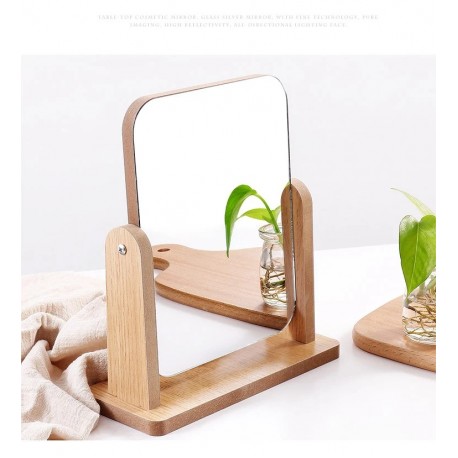 Косметическое настольное зеркало вращающееся на 360 градусов 17 х 22 см  оптом-5