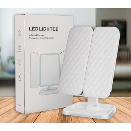 Светодиодное косметическое зеркало для макияжа 26 х 34 см  оптом-5