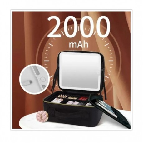 Косметичка-органайзер с зеркалом на аккумуляторе 2000 мАч  оптом-5