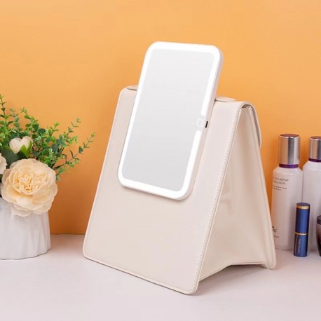 Сумка-Зеркало для макияжа сенсорное, косметическое, с подсветкой  оптом-5