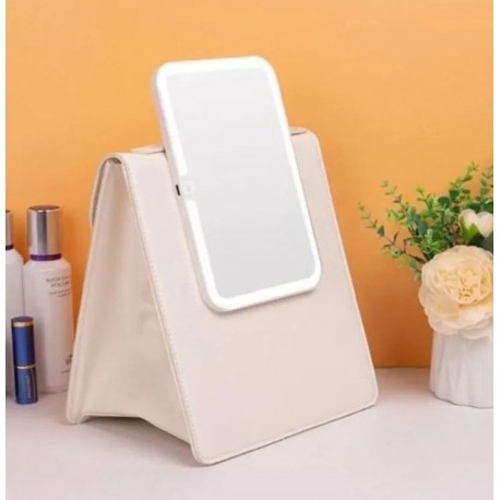 Сумка-Зеркало для макияжа сенсорное, косметическое, с подсветкой  оптом-6