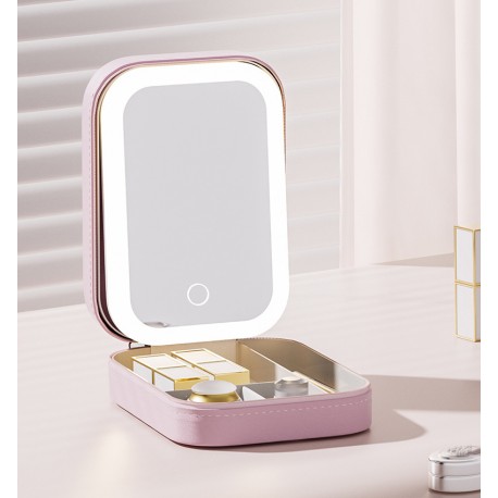 Органайзер для декоративной косметики с LED зеркалом  оптом-14