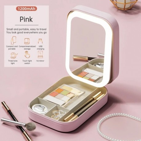 Органайзер для декоративной косметики с LED зеркалом  оптом-10