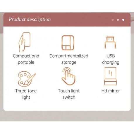 Органайзер для декоративной косметики с LED зеркалом  оптом-6