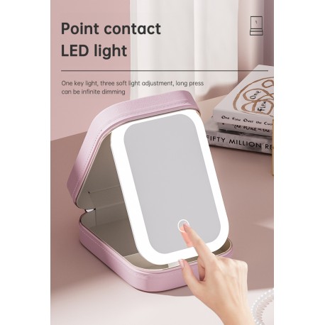 Органайзер для декоративной косметики с LED зеркалом  оптом-7