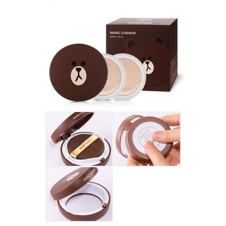 Пудра для лица Missha Line Friends Magic Cushion 15 г  оптом-3