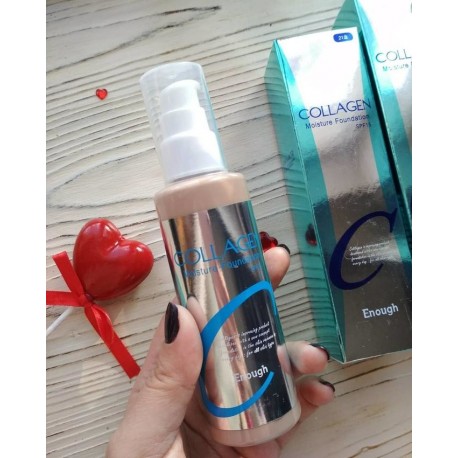 Увлажняющая тональная основа с коллагенами Enough Collagen Moisture Foundation (21 тон) 100 мл  оптом-4