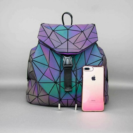 Голографический рюкзак Хамелеон (треугольники)  оптом-7