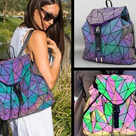 Голографический рюкзак Хамелеон (треугольники)  оптом-9