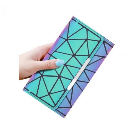 Женский кошелек клатч Хамелеон, голографический светоотражающий  оптом-1