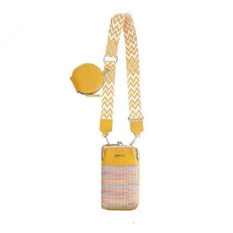 Сумка женская на плечо кросс-боди 11 х 19 см с широким ремешком оптом-1