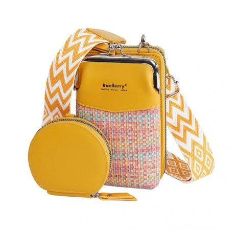 Сумка женская на плечо кросс-боди 11 х 19 см с широким ремешком оптом