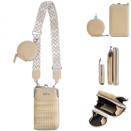 Сумка женская на плечо кросс-боди 11 х 19 см с широким ремешком оптом-4