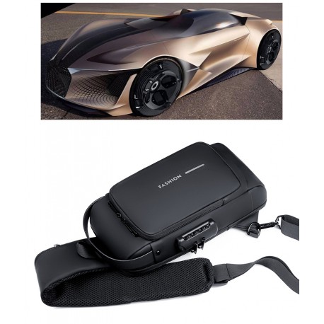 Многофункциональная мужская сумка с защитой от кражи и USB кодовый замок  оптом-9