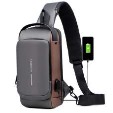 Многофункциональная мужская сумка с защитой от кражи и USB кодовый замок