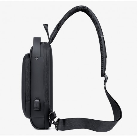 Многофункциональная мужская сумка с защитой от кражи и USB кодовый замок  оптом-4