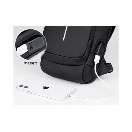 Многофункциональная мужская сумка с защитой от кражи и USB кодовый замок  оптом-6