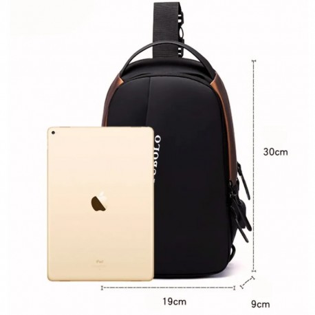 Сумка-слинг мужская на плечо Shengtubolo USB-порт кодовый замок  оптом-5