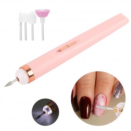 Портативный аппарат для маникюра и педикюра 1В, 5 сверл оптом-4