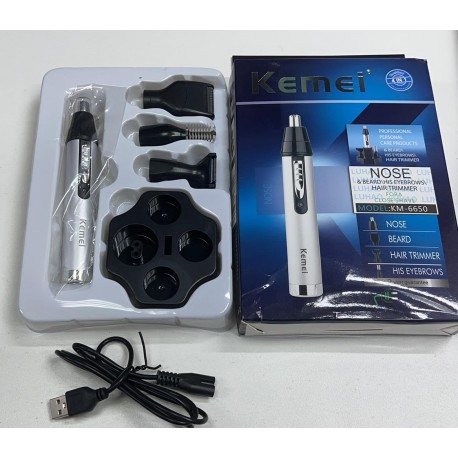 Универсальный многофункциональный электрический триммер для бороды и усов Kemei km-6650  оптом-11