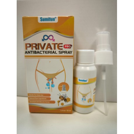 Антибактериальный спрей для интимной гигиены Sumifun Private Pro Antibacterial Spray Мёд 30 мл оптом-6