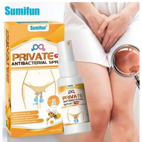 Антибактериальный спрей для интимной гигиены Sumifun Private Pro Antibacterial Spray Мёд 30 мл оптом-5