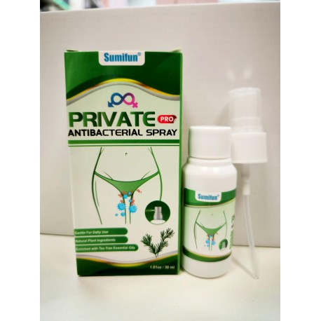 Антибактериальный спрей для интимной гигиены Sumifun Private Pro Antibacterial Spray Зеленый чай 30 мл оптом-2