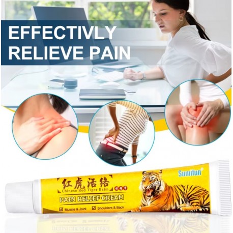 Крем-бальзам Sumifun Chinese Red Tiger Balm Pain Relief Cream при болях в пояснице 20 г оптом-5