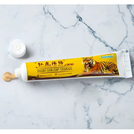 Крем-бальзам Sumifun Chinese Red Tiger Balm Pain Relief Cream при болях в пояснице 20 г оптом-6