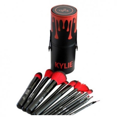 Набор кистей для макияжа Kylie 12 шт + футляр  оптом-2