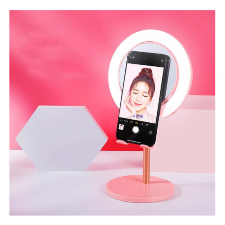 Кольцевая лампа с зеркалом и держателем для телефона  оптом-4