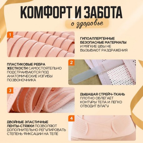 Утягивающий послеродовой пояс Postpartum Belt 3 в 1  оптом-6