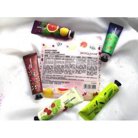 Набор парфюмированных кремов для рук BioAqua Hand Cream Plant Extract 5 шт  оптом-7