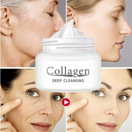 Отбеливающий крем Collagen DEEP CLEANSING Snail WHITENING CREAM 80 мл  оптом-3